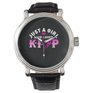Montre Juste une fille qui aime K-Pop Doigt Coeur KPop