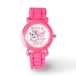 Montre Juste une fille qui aime les chats - Cadeaux Amour