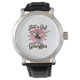 Montre Juste une fille qui aime les girafes vintage shirt