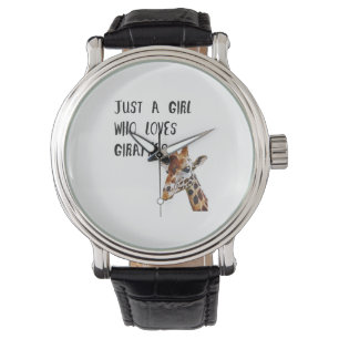 Montre Juste Une Fille Qui Aime Les Giraffes Mignonne Gir
