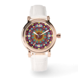 Montre Kaleidoscope fractal de motif de mandala-64351