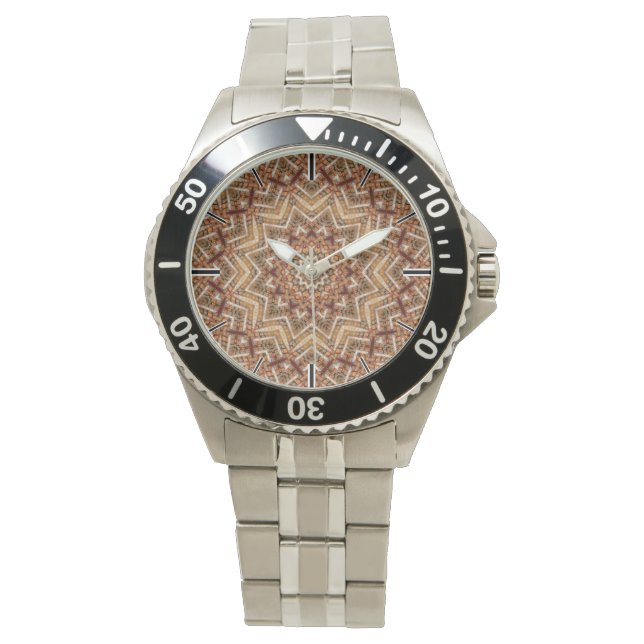 Montre Kaléidoscope Marron Clair Étoile (devant)