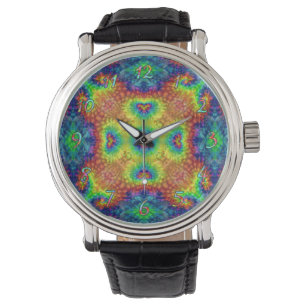 Montre Kaléidoscope Vintage de Tie Dye Sky