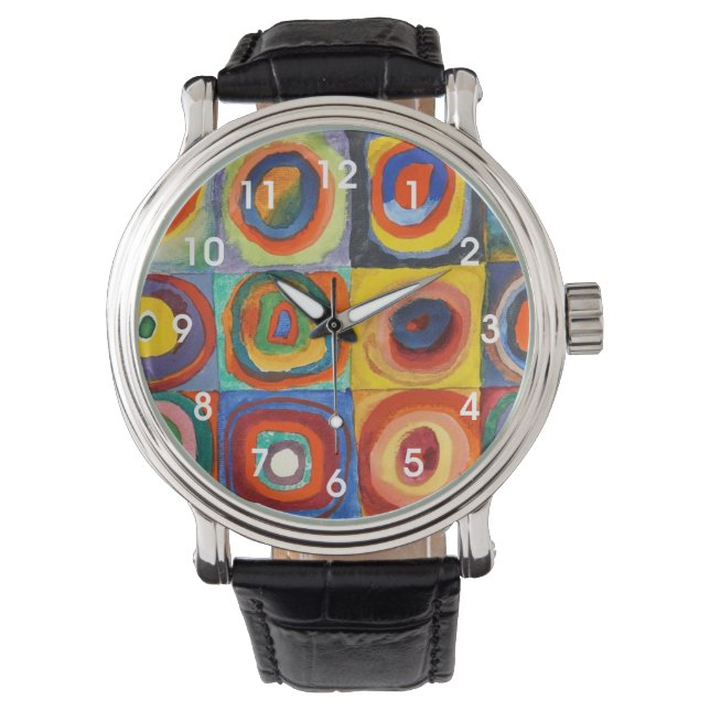Montre Kandinsky - Carrés aux cercles concentrés (devant)