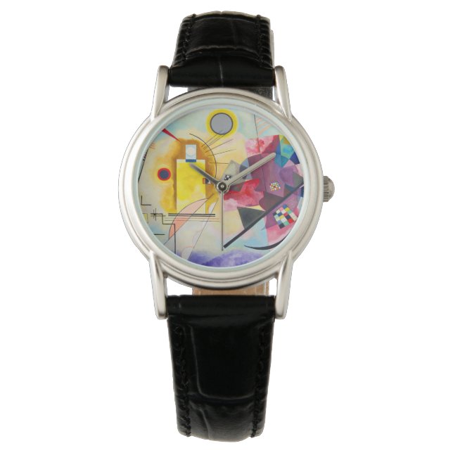 Montre Kandinsky jaune-rouge-bleu (devant)