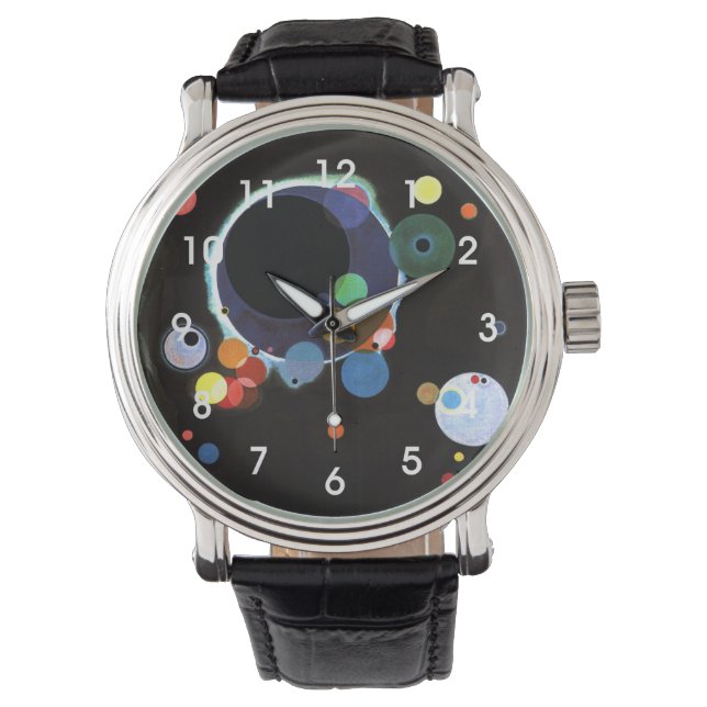 Montre Kandinsky - Plusieurs Cercles, peinture célèbre, (devant)
