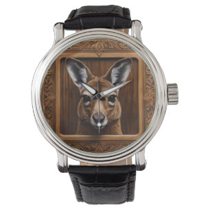 Montre Kangaroo en bois 3D australien