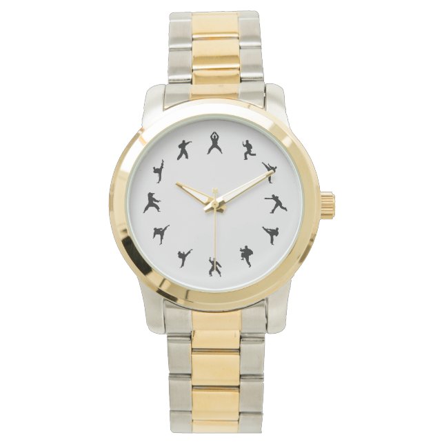 Montre Karate d'arts martiaux (noir, gris) (devant)