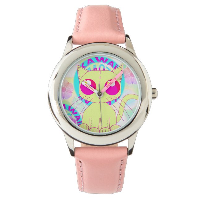 Montre Kawaii cat cute anime design (devant)