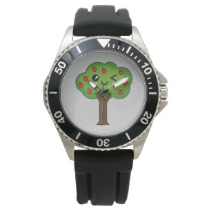 Montre Kawaii Joyeux Pommier À Voie