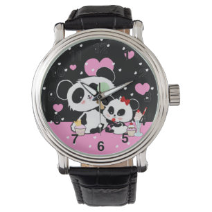 Montre Kawaii Panda Ours Pique-nique Mère Fille par LeahG