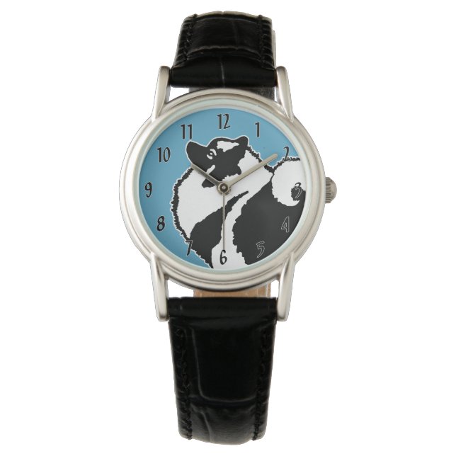 Montre Keeshond Graphics - Cute Original Chig Art (devant)