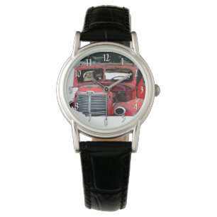 Montre Keeshond Noël Vieux Camion Peinture Chien Art