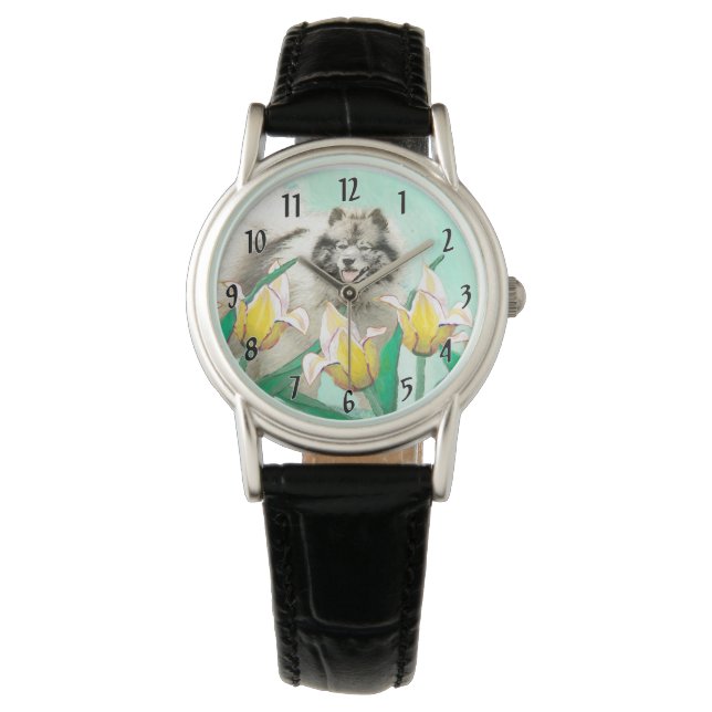 Montre Keeshony in Tulips Peinture mignonne Original Chie (devant)