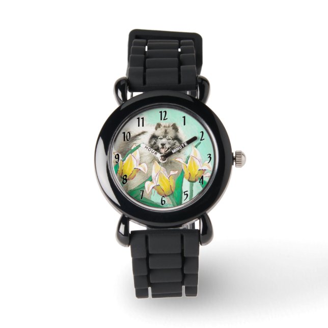 Montre Keeshony in Tulips Peinture mignonne Original Chie (Recto)