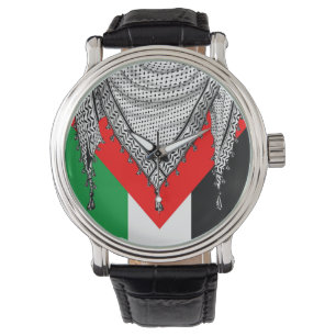 Montre Keffiyeh Écharpe palestinienne tissu traditionnel