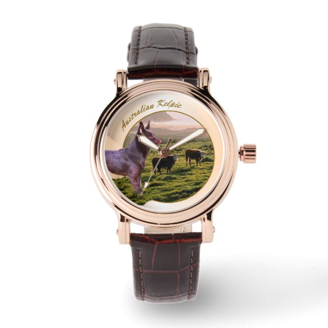 Montre Kelpie Dog Art australien (Recto)