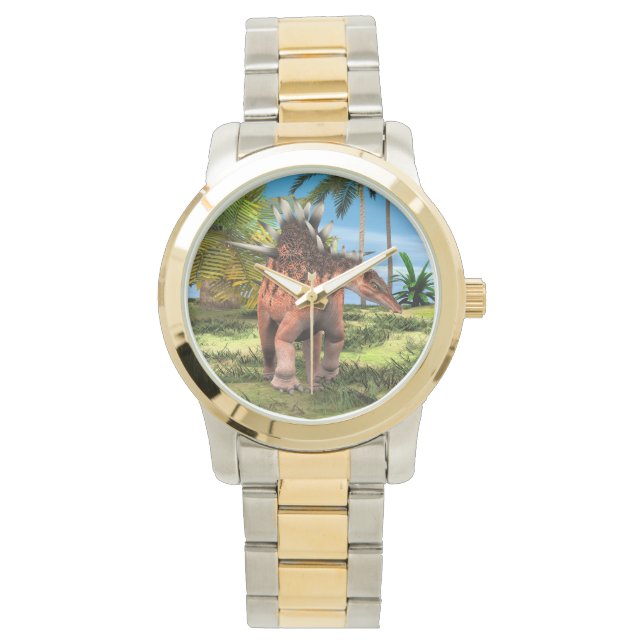 Montre Kentrosaurus Dinosaure Jungle Art Préhistorique (devant)