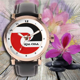Montre Kia Ora & Maori Drapeau montre, mode Nouvelle-Zéla