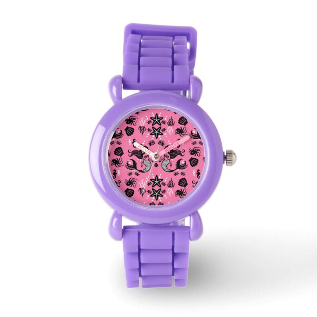Montre Kids Mermaid Pink (Recto)
