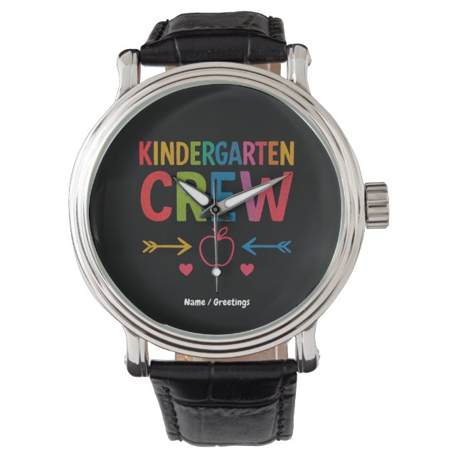 Montre Kinder Crew Funny Kindergarten Fun Retour À L'Écol (devant)