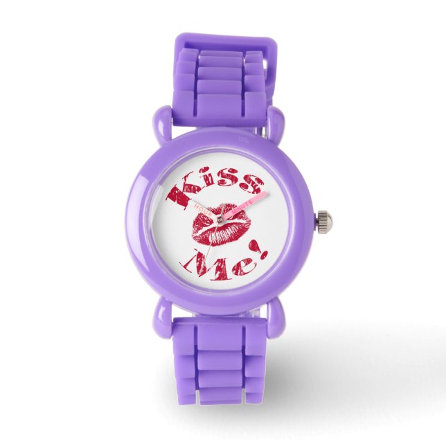 Montre Kiss Me ! Lips rouges (Recto)