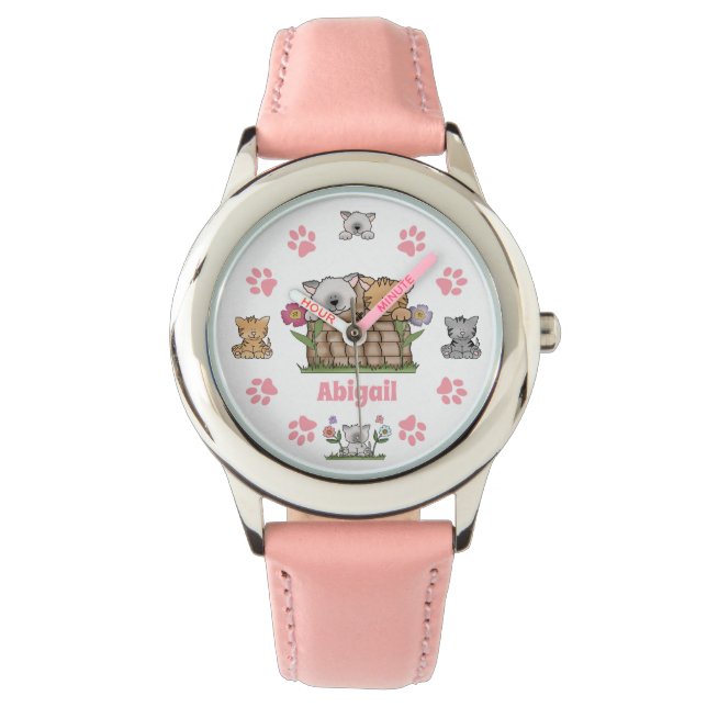 Montre Kitten, Cats et Paw Prints (devant)