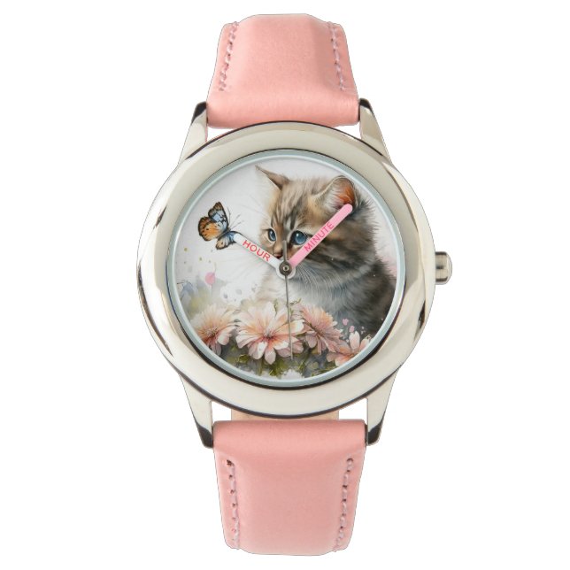 Montre Kitten et papillon (devant)