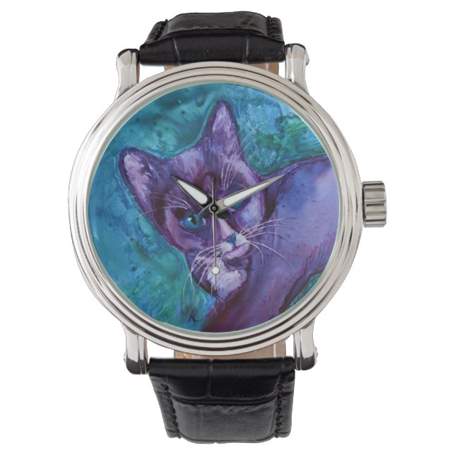 Montre Kitten "Purple Tuxedo" (devant)