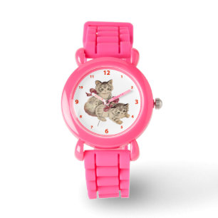 Montre Kittens Red Bow & Roses