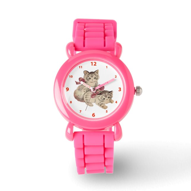 Montre Kittens Red Bow & Roses (Recto)
