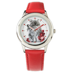 Montre KITTY CAT / CUISINE AVEC ROSES ROSES ROUGES Noir B