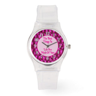 Montre Knit Crochet rose Motif Crafty Love Fil