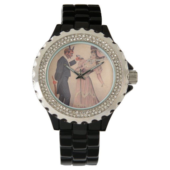 Montre Krampus faisant sa demande à une femme (devant)