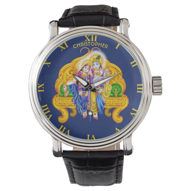 Montre Krishna Radha Vigneshwara Hinduisme psychédélique (devant)
