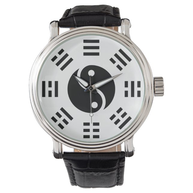 Montre La balance : Ba Gua, huit trigrammes yin yang TCM (devant)