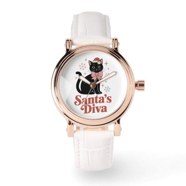 Montre La chatte de Noël diva de Santa pour elle (Recto)