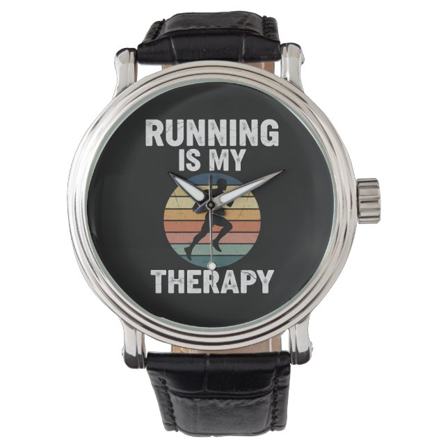 Montre La course est ma thérapie (devant)