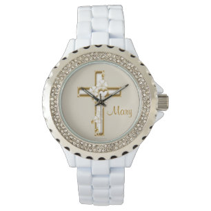 Montre La croix et les fleurs ajoutent un nom