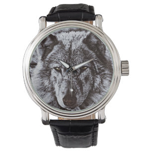 Montre La faune face au loup noir