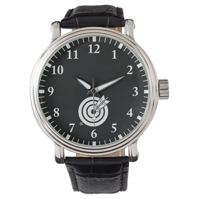 Montre La flèche atteint une cible ronde (devant)