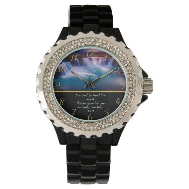 Montre La foi chrétienne une cascade Jean 3:16 (devant)