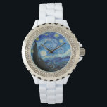 Montre La nuit étoilée (1889) par Vincent Van Gogh<br><div class="desc">Célèbres peintres de tous les temps</div>