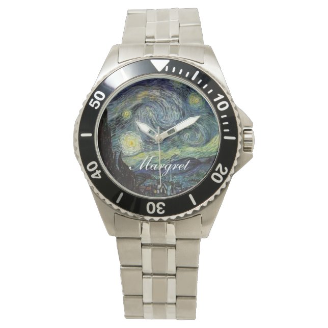 Montre La Nuit étoilée de Vincent van Gogh. (devant)