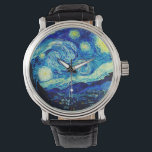 Montre La nuit étoilée par Vincent Van Gogh<br><div class="desc">Vincent Van Gogh La Nuit Étoile. Il s'agit d'un ancien chef-d'oeuvre du peintre-maître néerlandais Vincent Van Gogh.Cette peinture de paysage d'art raffiné a une belle,  vibrante,  couleur saturée. Vincent Van Gogh était un peintre impressionniste de poste hollandais. Cette image est du domaine public</div>