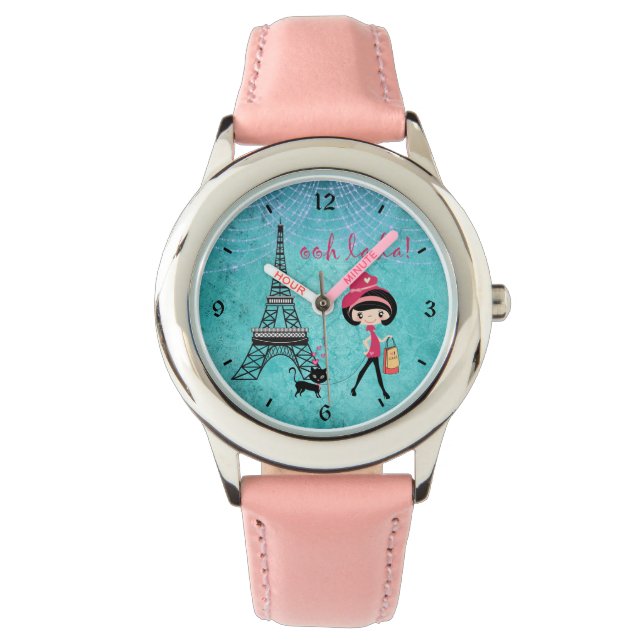 Montre La Paris Girl et Cat With Eiffel Tower (devant)