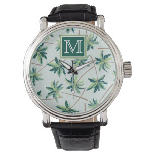 Montre La paume tropicale de vulpin ajoutent votre