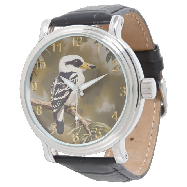 Montre La peinture australienne Kookaburra, (Incliné)
