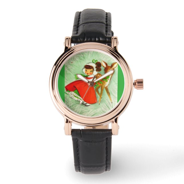 Montre La plupart de beaux cerfs communs et fille (Recto)