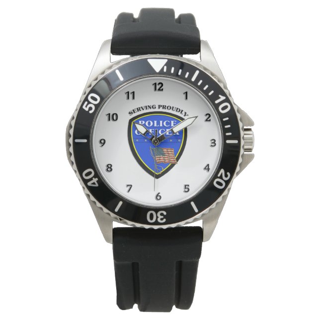 Montre La Police Fonctionne Fièrement (devant)